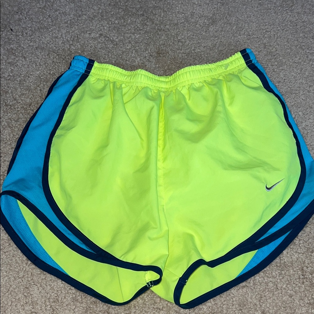 Nike DRI Fit running shorts neon green yellow blue xs